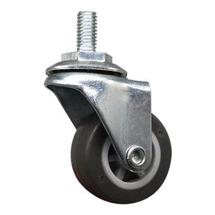 万向轮玻璃机械磨边机TPE脚轮静音耐磨耐用丝杆钻孔机输送轮38*M8