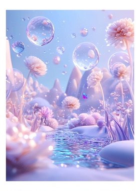 现代自粘粉色花朵蛋糕线装饰贴画