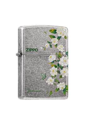 zippo打火机古银彩印春绘茉莉