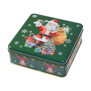 2026新款方形铁盒喜糖盒创意圣诞系列饼干包装盒马口铁伴手礼盒空