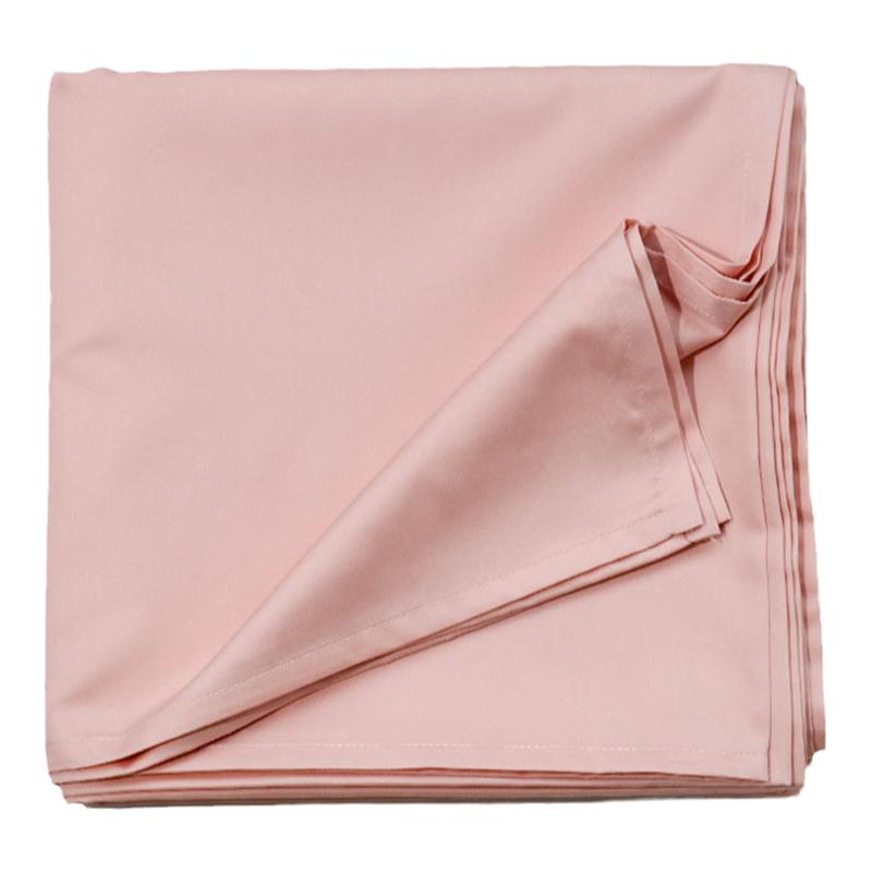 新疆长绒棉纯棉床单单件100全棉贡缎纯色粉色被单枕套三件套裸睡