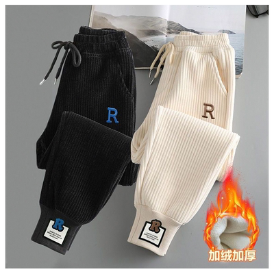 灯芯绒女款加绒秋冬季洋气加厚