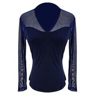 hcdance拉丁舞服上衣女成人新款舞摩登舞服舞衣舞蹈练功服拉丁服