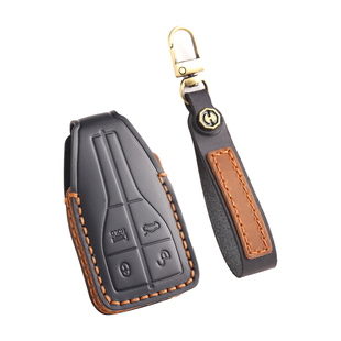 头层牛皮红旗h5钥匙套新款HS5高档HQ9壳hs3车h9/hs7/hs3包h6扣男