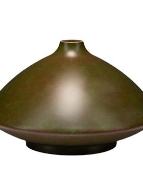 创意铜师傅四寸扁花瓶黄铜家居装饰清仓日式复古中式摆件插花