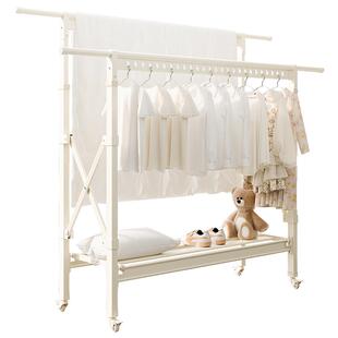 晾衣架室内家用阳台落地折叠晾晒衣架晒被子神器多功能伸缩凉衣杆