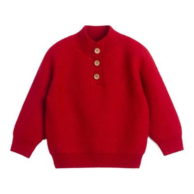 儿童羊绒衫男童毛衣半高领高端纯山羊绒宝宝针织青少年女童羊毛衫