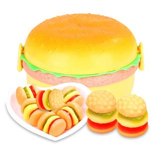 金稻谷汉堡糖汉堡包软糖糖果橡皮糖QQ糖水果糖儿童零食玩具糖批发