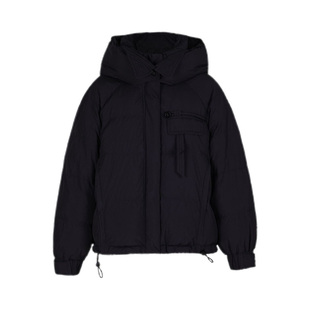 YAYA/鸭鸭2025冬季新款百搭休闲时尚女士短款连帽加厚羽绒服外套