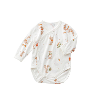 婴儿衣服夏季宝宝包屁衣薄款长袖爬服哈衣连体衣抗菌莫代尔空调服