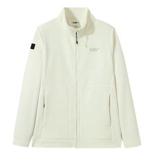 拓路者秋冬立领户外摇粒绒外套女抓绒衣内胆加绒保暖运动开衫卫衣