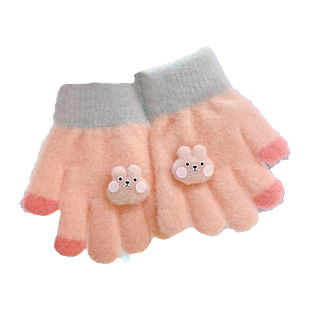 宝宝手套冬季天小童1岁2-3岁保暖防风可爱五指婴幼儿分指男童女童