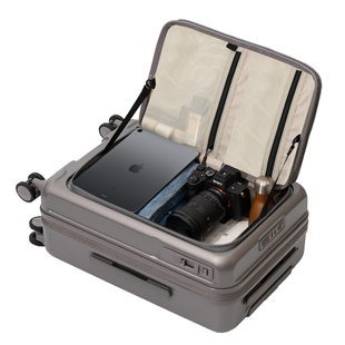 漫游侧开盖行李箱可扩展前开旅行箱拉链20寸24拉杆箱登机皮箱男女