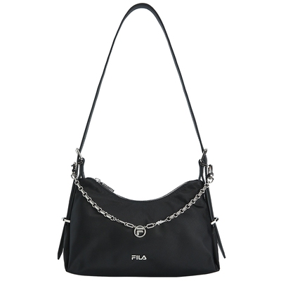 斐乐女子休闲黑色月牙包