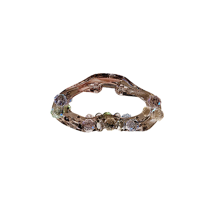 bling超闪！云朵爱心水钻抓夹中号透明高级感后脑勺盘发鲨鱼夹女