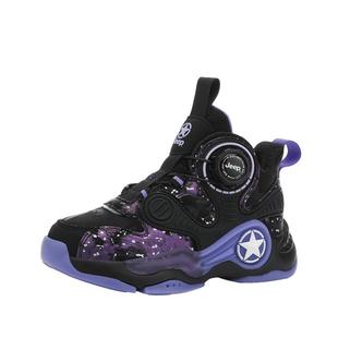 Jeep儿童篮球鞋2025新款秋冬皮面防水二棉加绒中大童男童鞋运动鞋