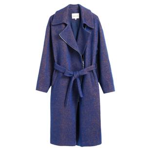 蒲PUKKA 毛呢外套女宽松原创设计感秋冬装通勤羊毛大衣