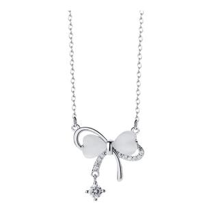 Meeting You-月上邮差S925纯银蝴蝶项链高级感送闺蜜生日礼物