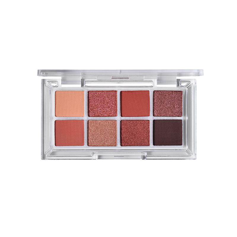 蒂艾诗AC MAKEUP8色眼影盘日系元气少女平价持久小盘便携彩妆红色