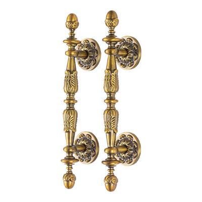 古铜色黄铜拉手美式复古门把手欧式单孔鞋柜橱柜衣柜门拉手中古风