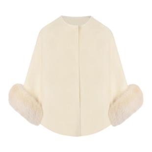 顾小落Elegant心软的神_贵贵小富婆 狐狸毛斗篷短大衣外套