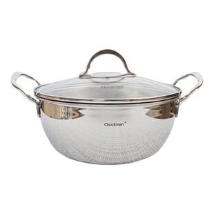 非常厚! 三层一体18-10不锈钢小汤锅22CM炖煮锅小火锅电磁炉用