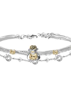 气质轻奢甜酷风猫猫手镯个性叠戴