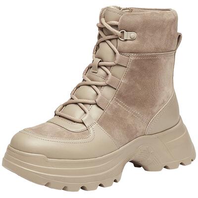 思加图冬季复古雪地靴中靴保暖厚底时装靴女靴EAH03DZ5