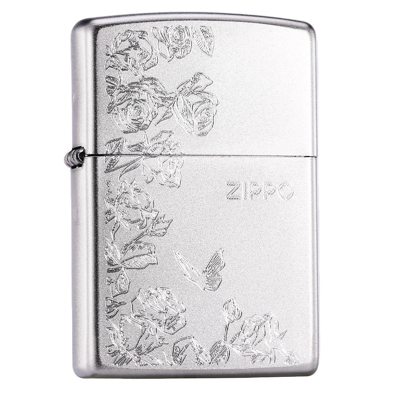 zippo官方旗舰 热恋玫瑰防风煤油打火机正品送男友高颜值生日礼物