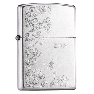 zippo正品打火机 热恋蝶语玫瑰官方旗舰店防风煤油送男友新年礼物