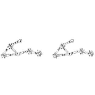 999纯银十二星座耳钉女养耳洞耳环2026年新款小众设计感高级耳饰