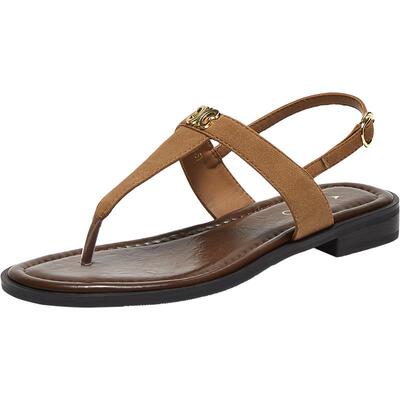 百思图夏季新款商场同款时尚潮流百搭方跟时装女凉鞋B2311BL5