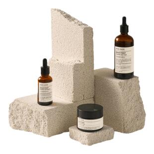 白色肌理石头 ins风拍摄道具产品拍照背景装饰摄影几何体摆件陈列