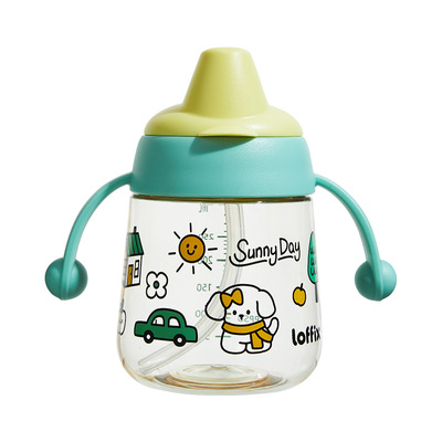 睿菲PPSU儿童吸管牛奶杯防摔
