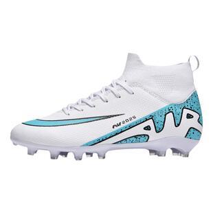 正品2026新款成人女童足球鞋男高帮长钉ag学生碎钉tf透气训练鞋男