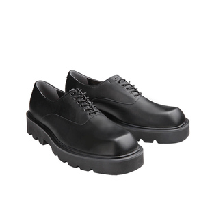 猫与沙发皮鞋男韩版情侣休闲鞋厚底百搭黑色方头小皮鞋青少年潮鞋