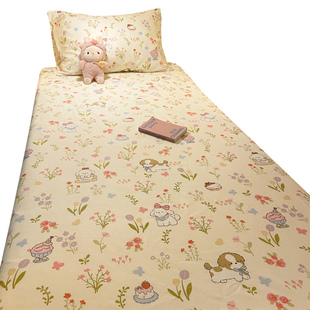 宿舍专用纯棉床笠90x190学生单人寝室全棉床单床罩薄床垫套褥子套