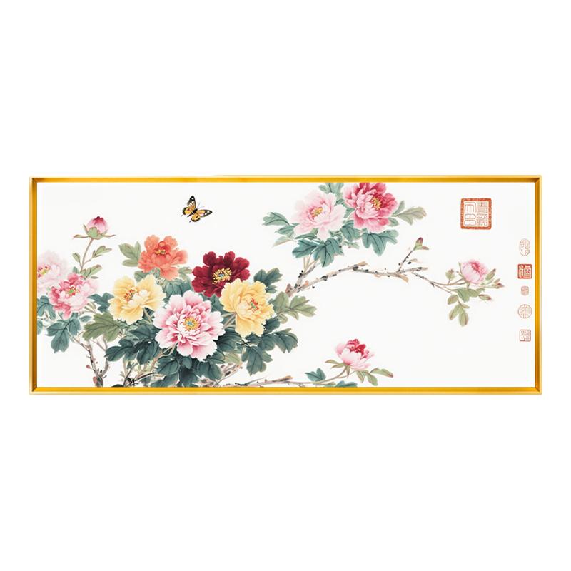 牡丹花十字绣2025新款线绣部分绣自己手工刺绣客厅高级感挂画国风