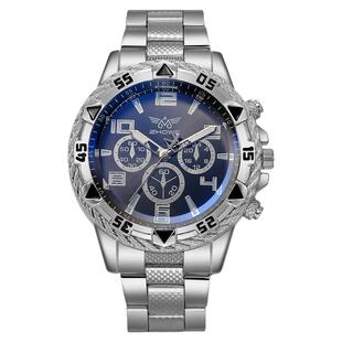 新款大气潮款轻奢手表男款高级感大表盘钢带男士蓝光玻璃镜面腕表