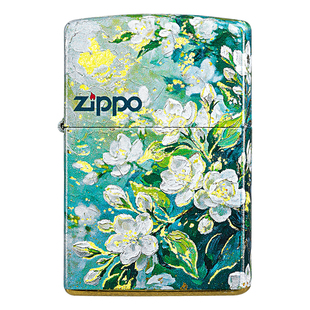 zippo打火机正品 赠君茉莉愿君莫离 春绘茉莉 防风煤油生日礼物男