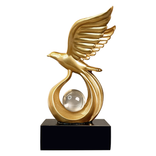 轻奢高档大展宏图摆件工艺品玄关酒柜电视柜办公室大鹏展翅装饰品