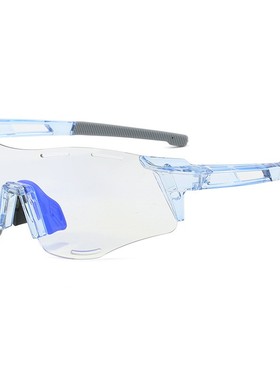 新款未来感透明蓝色镜框太阳镜