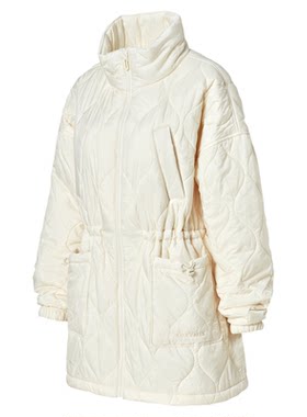 xexymix腰部抽绳大廓形绗缝棉服