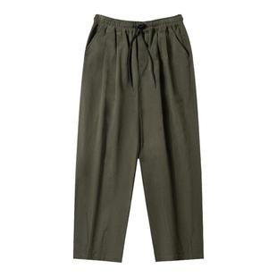 GOGOSOON男生裤子直筒休闲裤黑色300g美式长裤宽松松弛感运动裤子