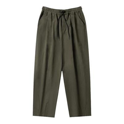 GOGOSOON男生裤子直筒休闲裤黑色300g美式长裤宽松松弛感运动裤子