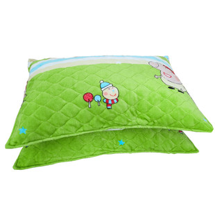 法兰绒枕套装冬季加厚绒珊瑚绒枕头套单人保暖加绒枕芯套一对拍二