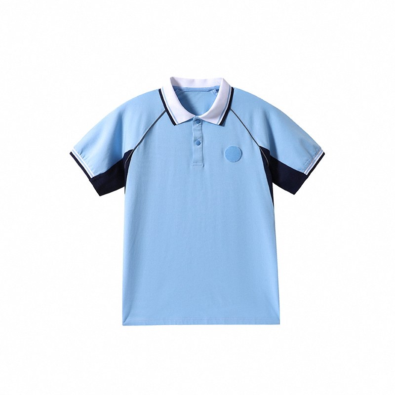 广东茂名市电白区统一校服夏蓝色短袖中小学生透气运动服男女套装