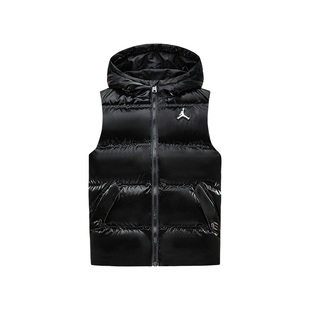 Jordan儿童装男女童羽绒马甲2025冬季新款保暖背心潮JD2442028GS