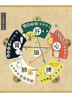 传统国学装饰画五行相生相克图