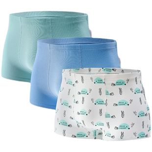 安踏儿童内裤棉三条装大小男童四角短裤抗菌舒适女童平角裤不夹PP